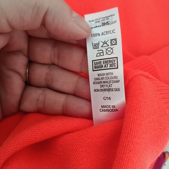 14🧡Vibrant orange knit top short sleeves - Picture 7 of 8